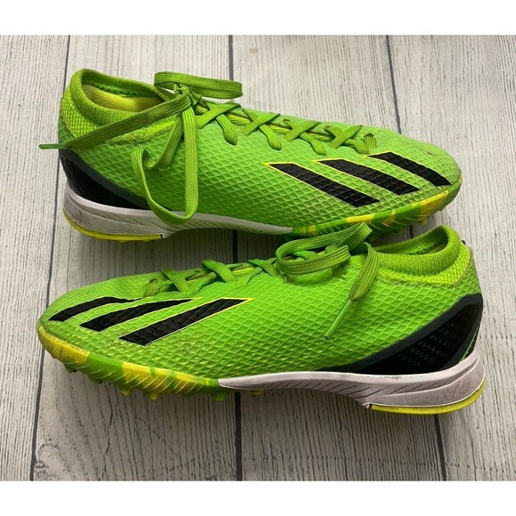 Green Adidas Boy Soccer Turf Cleats Shoes, Size Youth 2 - Picture 1 of 4
